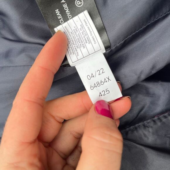 Sam Edelman Pink Red Plaid Coat | Wool Blend Double Breasted Peacoat - Picture 12 of 12